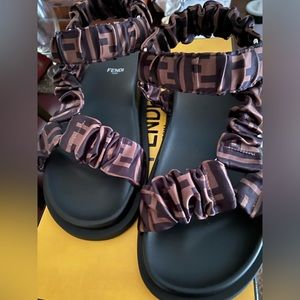 Fendi satin sandals